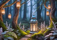 Night court with lanterns | ACOTAR fanart