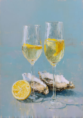 Prosecco, Lemon and Oysters