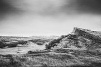 View from Arthur's Seat in Edinburgh black and white glitch art