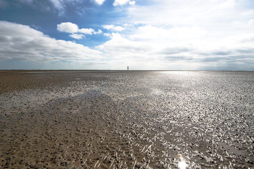 Vergezicht Waddenzee bij eb by Brian Morgan