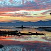 sunset Inle lake Myanmar van luc Utens