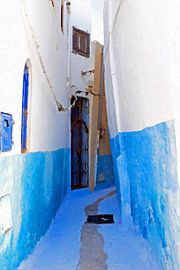 Gemälde einer alten Straße in Rabat Marokko von Eye on You