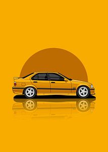 Art Car 1997 BMW M3 E36 yellow