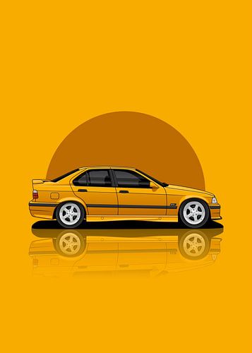 Art Car 1997 BMW M3 E36 jaune
