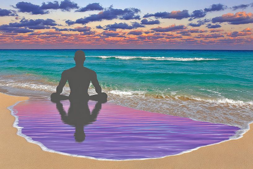 spiritual image meditation on the beach by Egon Zitter