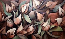 Tulpen Abstract van Jacky