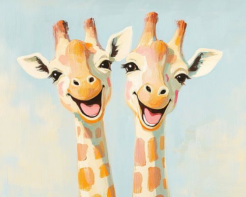Glückliche Giraffen von Blickfänger Gemälde