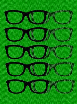 Glasses Black & Green van Mr and Mrs Quirynen