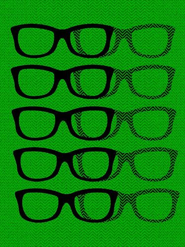 Glasses Black & Green