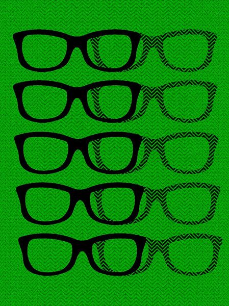 Glasses Black & Green von Mr and Mrs Quirynen