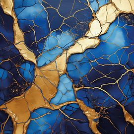 Abstrakte Kunst im japanischen Kintsugi-Stil
