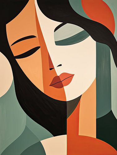 Abstraktes weibliches Gesicht