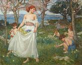 John William Waterhouse - A Song of Springtime von 1000 Schilderijen Miniaturansicht