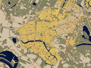 Karte von Wijchen im Stil von Gustav Klimt von Maporia