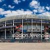 Stadion Feyenoord oder De Kuip. Panorama in Farbe. von Pieter van Roijen