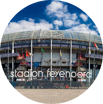 Stadion Feyenoord ofwel De Kuip. Panorama in kleur. van Pieter van Roijen