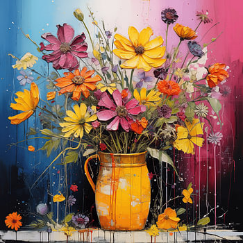 Blumen im Gefäß