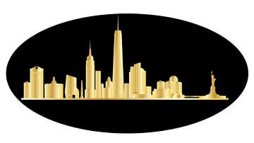 la silhouette de la ville de new york