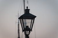 Lamp in the old port of Rotterdam