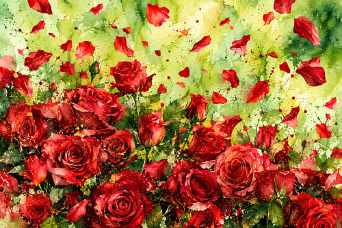 Blütenzauber mit Roten Rosen