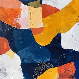 Colourful dynamics - abstract composition by Poster Art Shop