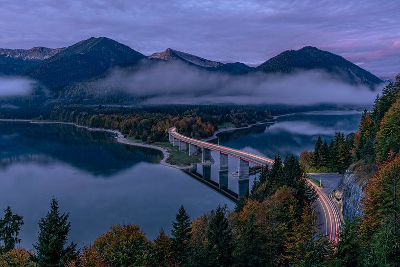 Sylvensteinsee in Opper-Beieren van Achim Thomae Photography