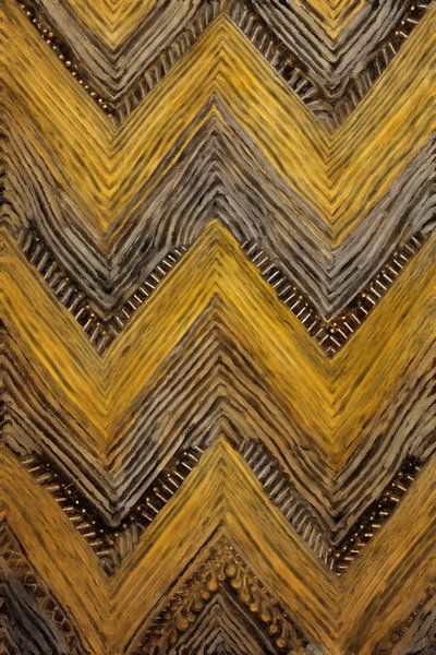 Geometric Patterns in Ochre and Grey by Whale & Sons