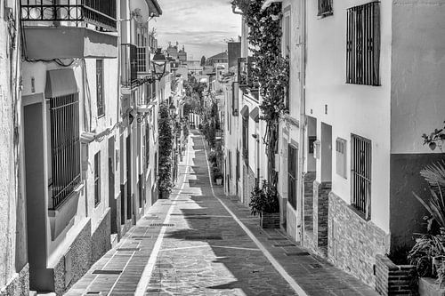 Marbella in Andalusië in zwart-wit