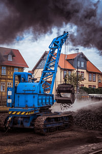vullen van de locomotief met kolen