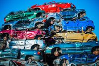 Berg gestapelte Autos