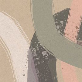 Pastell-Ausdrücke: Abstrakte Minimalistische Kunst Nr. 3 von Dina Dankers