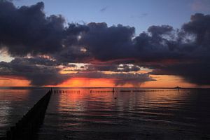 Ameland/Zonsopkomst op het wad von Rinnie Wijnstra