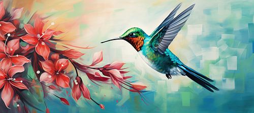 Kolibri Kunstwerk von Blickfänger Gemälde
