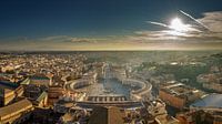 Rome, Vaticaan, uitzicht op St. Pietersplein III van Teun Ruijters thumbnail
