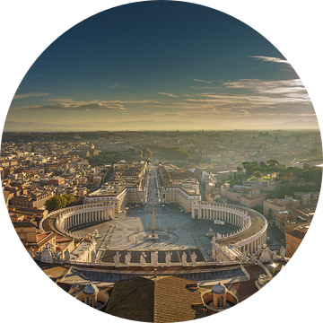 Rome, Vaticaan, uitzicht op St. Pietersplein III van Teun Ruijters