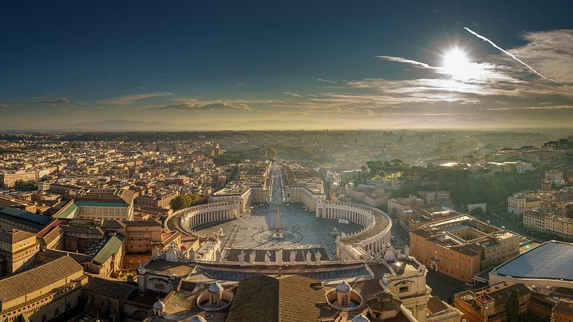 Rome, Vaticaan, uitzicht op St. Pietersplein III van Teun Ruijters