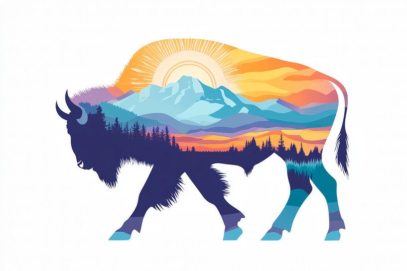 Buffel in der Natur von Poster Art Shop