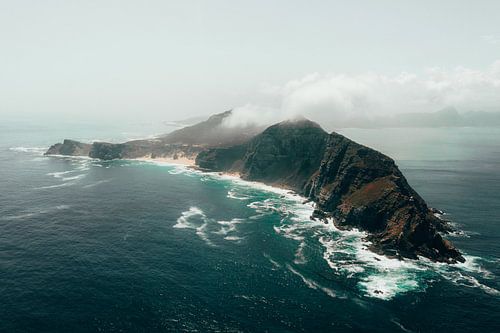 Drone shot van Kaap de Goede Hoop in Zuid Afrika