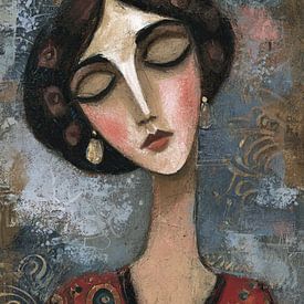 Indian Woman Painting | Elegant and Timeless by Abstract Painting