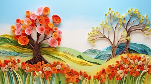 Lente in het landschap