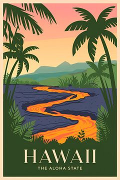 Hawaii van Poster Art Shop