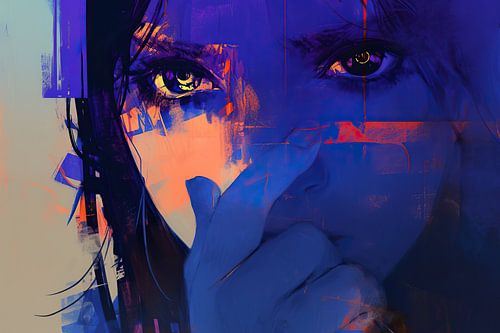 Frau mit Gesicht | Porträt einer Frau mit Gefühlen