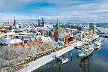 Schlachte à Brême, Allemagne, un jour d'hiver