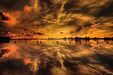 Sunset, Vianen,  The Netherlands van Maarten Kost