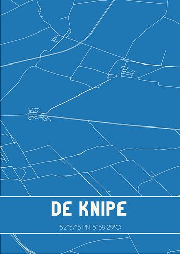 Blauwdruk | Landkaart | De Knipe (Fryslan)