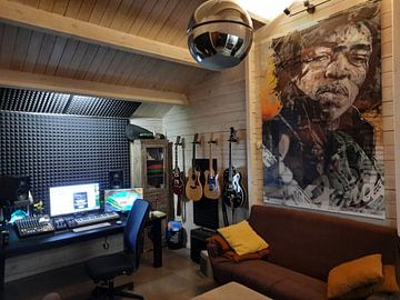 Photo de nos clients: Jimi Hendrix pop art sur Jos Hoppenbrouwers