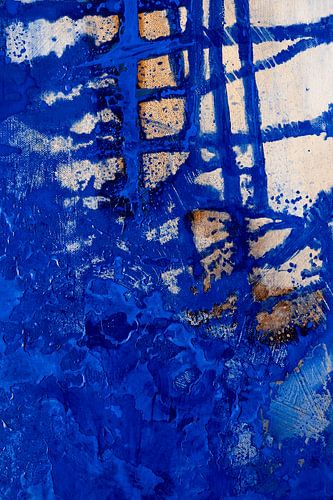 Urban Echo - Peinture abstraite en bleu et marron sur Ela Szczepaniak