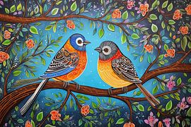 Vibrant Bird Splendour by Eye catching paintings