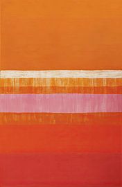 Abstract painting with orange, pink and red by Blues & Hues