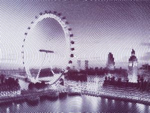 Een impressie van the London Eye van Retrotimes